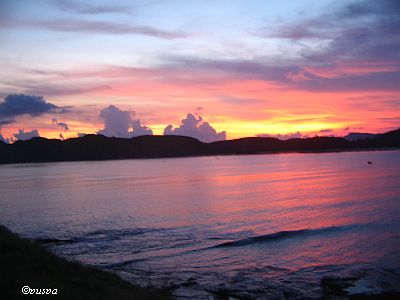 Tanjung Aan-matahari terbenam