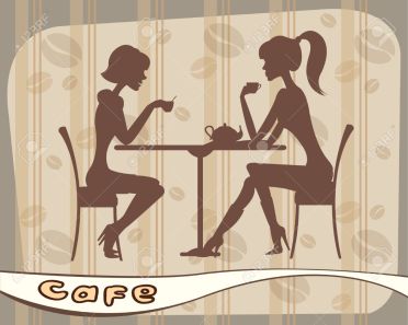 9915468-Silhouettes-of-women-sitting-in-cafe--Stock-Vector-cafe-coffee-cartoon
