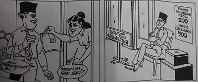 bidang keuangan eh jaga toilet