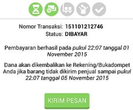 Status Berubah Menjadi Sudah Dibayar