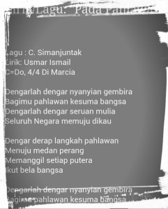 Lirik lagu pada pahlawan