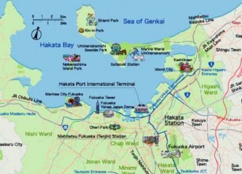 Peta Kota Fujioka (Sumber: yokanavi.com)