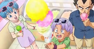 Bejita asyik makan es krim