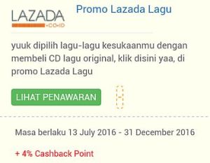 Promo Lazada di Shop Page di Excite Shop