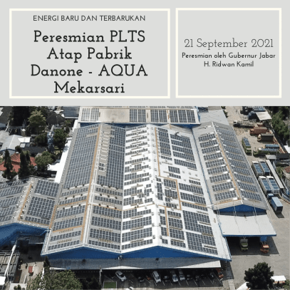 Peresmian PLTS Atap Pabrik AQUA Mekarsari 