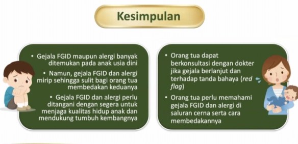 Kesimpukan beda FGID dan alergi saluran cerna