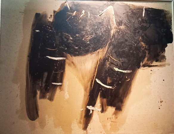 Lukisan kucing hitam ala abstrak